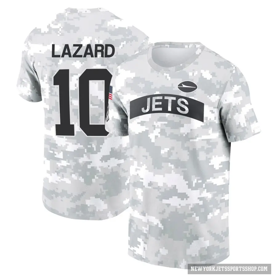 Men's ＃10 Allen Lazard New York Jets Camo Arctic 2024 Salute to Service Performance T-Shirt