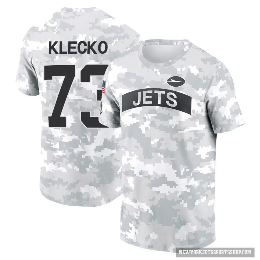 Men's ＃73 Joe Klecko New York Jets Camo Arctic 2024 Salute to Service Performance T-Shirt