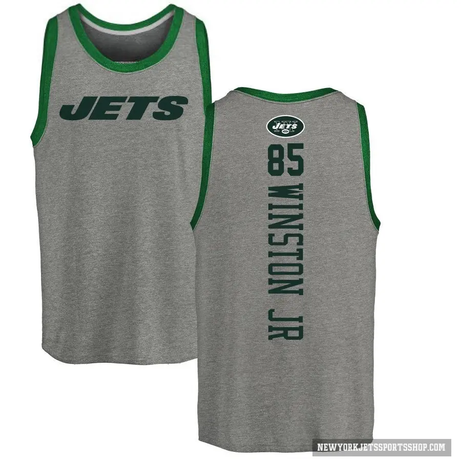 Men's ＃85 Easop Winston Jr. New York Jets Ash Backer Tank Top