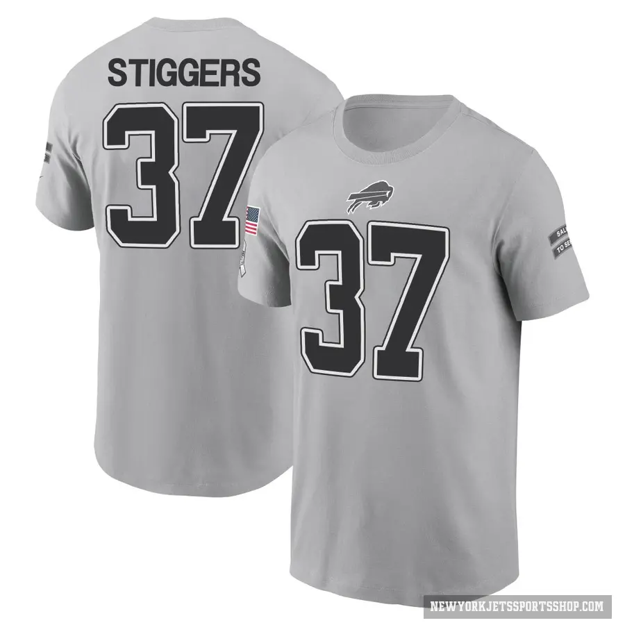 Youth ＃37 Qwan'tez Stiggers New York Jets Gray 2024 Salute to Service T-Shirt