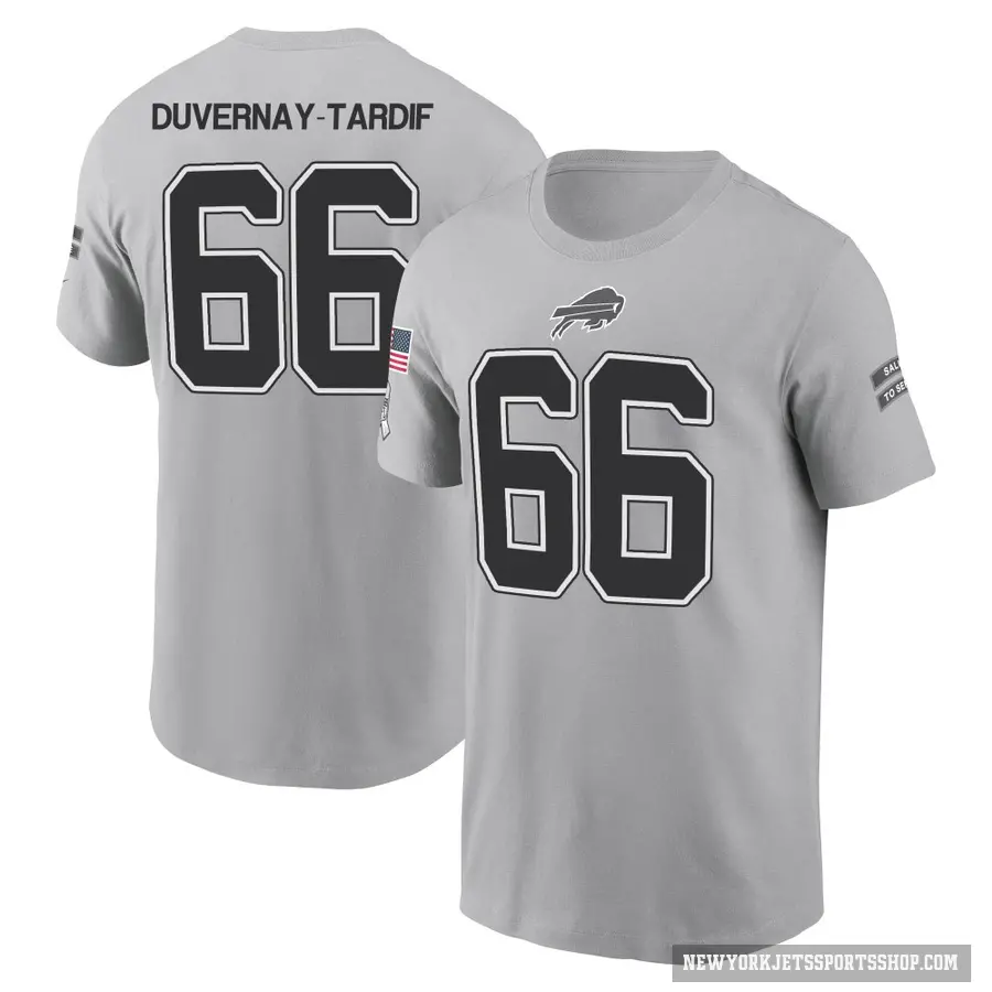 Youth ＃66 Laurent Duvernay-Tardif New York Jets Gray 2024 Salute to Service T-Shirt