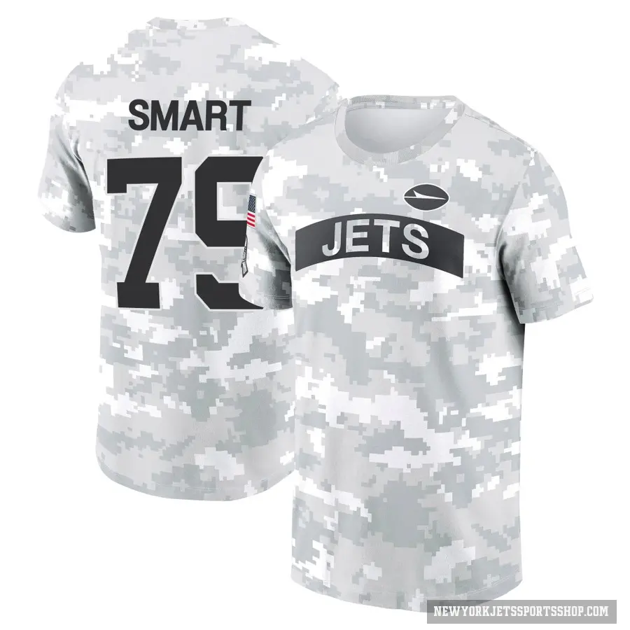 Youth ＃79 Tanzel Smart New York Jets Camo Arctic 2024 Salute to Service Performance T-Shirt