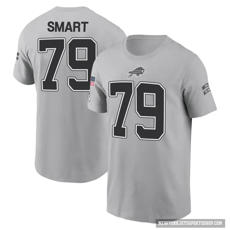 Youth ＃79 Tanzel Smart New York Jets Gray 2024 Salute to Service T-Shirt