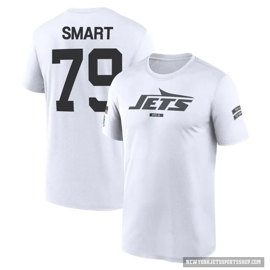 Youth ＃79 Tanzel Smart New York Jets White 2024 Salute to Service Performance T-Shirt
