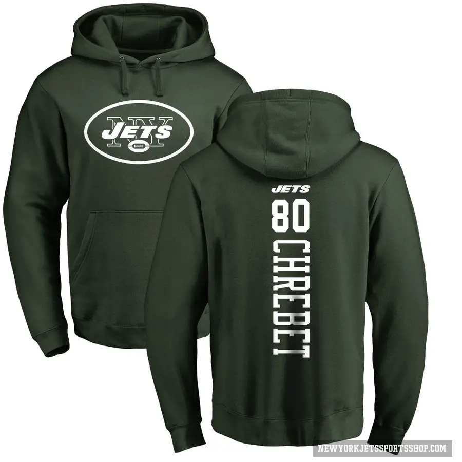 Youth ＃80 Wayne Chrebet New York Jets Green Pro Line Backer Pullover Hoodie