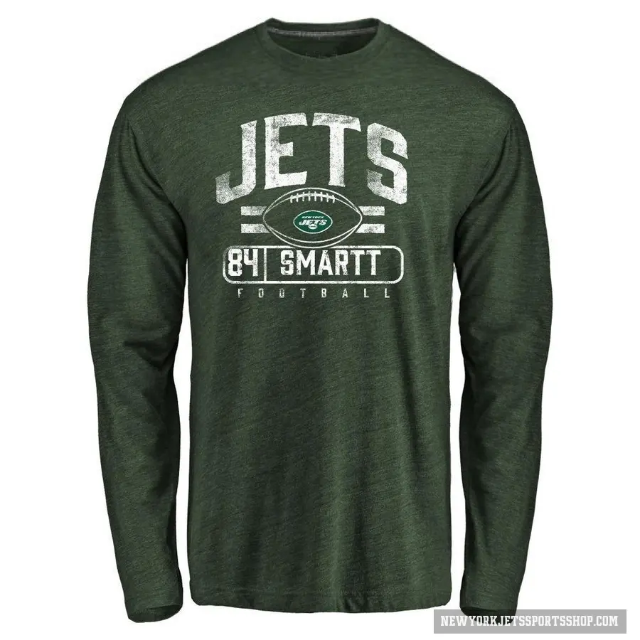 Youth ＃84 Stone Smartt New York Jets Green Flanker Long Sleeve T-Shirt