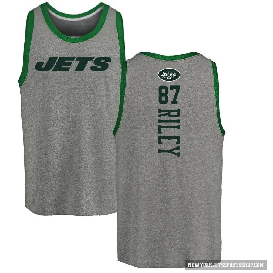 Youth ＃87 Marcus Riley New York Jets Ash Backer Tank Top