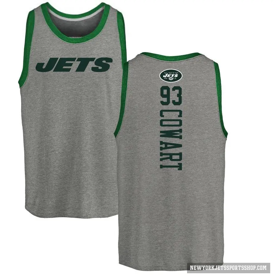 Youth ＃93 Byron Cowart New York Jets Ash Backer Tank Top